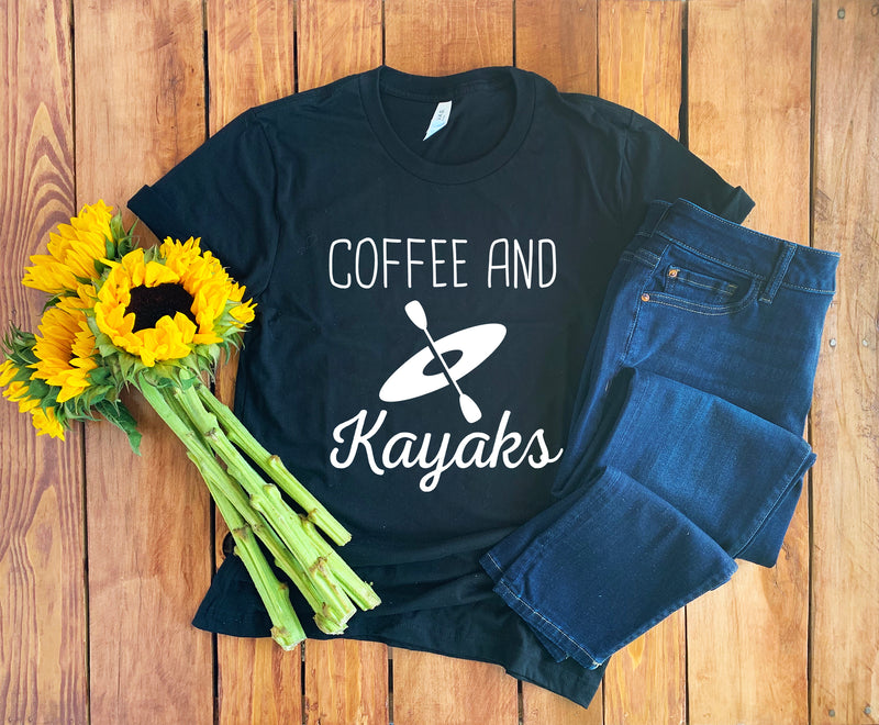 Kayak Shirt • Kayak T-Shirt • Kayak Gift • Kayaking Shirt • Kayak Hoodie • Kayak Sweatshirt • Kayaker Gift • Coffee Lover Shirt • Coffee Tee