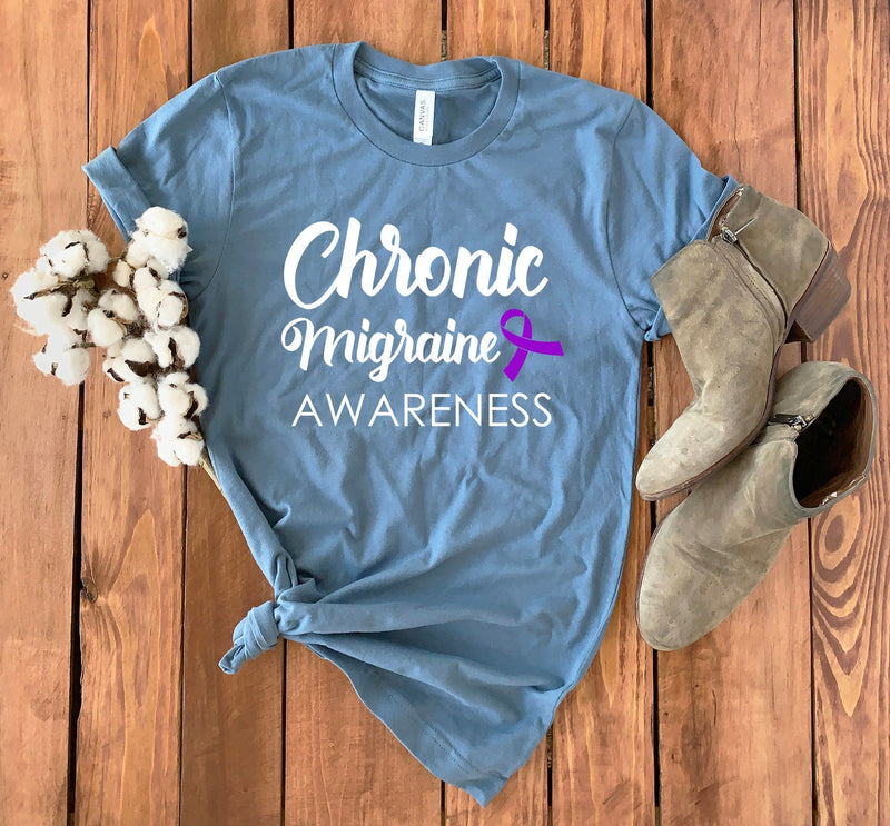 Chronic Migraine Awareness Shirt • Migraine Shirt • Migraine Warrior • Migraine Fighter Shirt • Migraine Awareness T-Shirt • Migraine tee