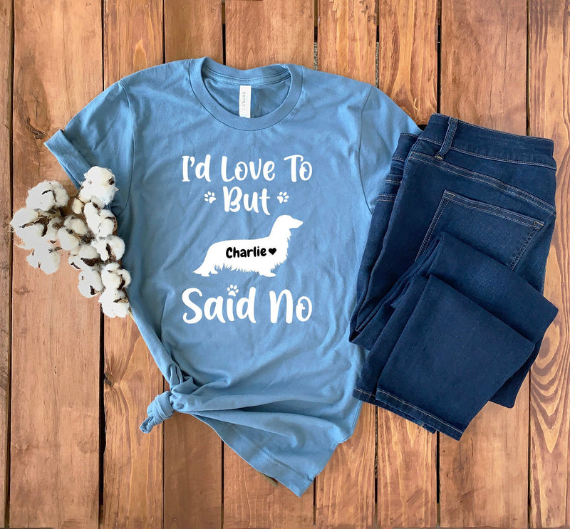 Long Haired Dachshund Shirt • Long Haired Dachshund T-Shirt • Dachshund Sweatshirt • Dachshund Hoodie • Dachshund Print • Doxie Shirt