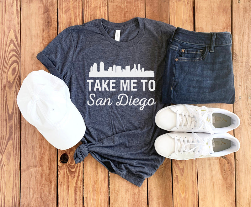 San Diego Shirt • Take Me to San Diego • San Diego Skyline Shirt • San Diego Gift • San Diego City • San Diego Traveler • Unisex Tee