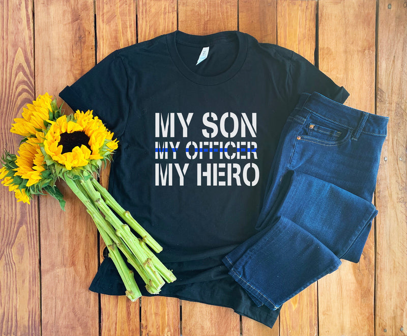 Police Mom Shirt • Proud Police Mom • Police Mom Gift • Police Officer Mom • Support Police • Thin Blue Line Mom • Proud Mom • Unisex Tee