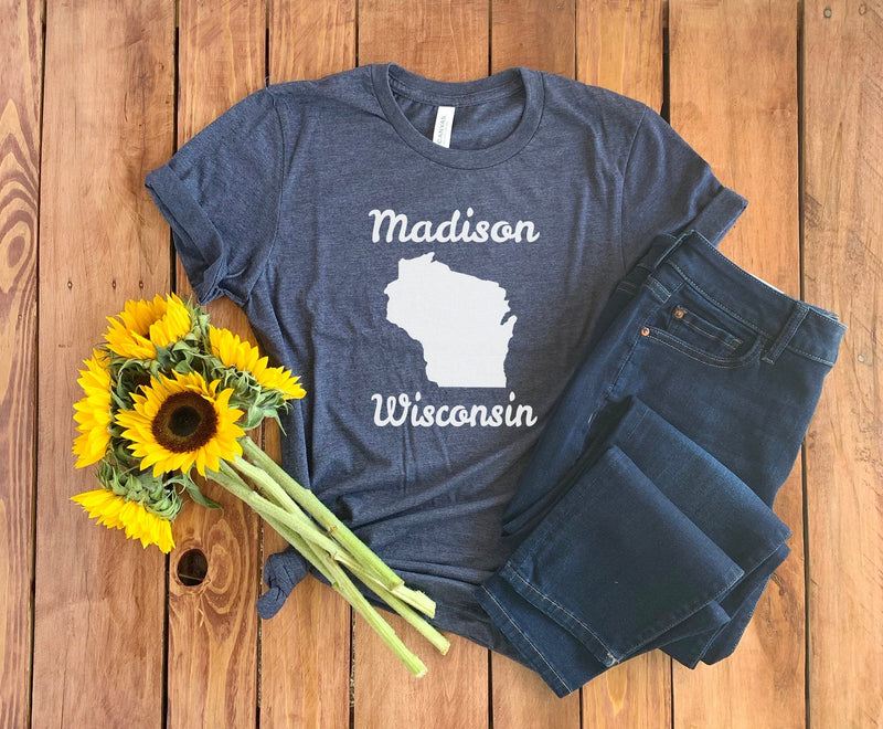 Personalized Wisconsin Shirt • Custom Wisconsin Shirt • Wisconsin Lover T-shirt • Wisconsin Gift Shirt • Wisconsin Home Shirt • Unisex Tee