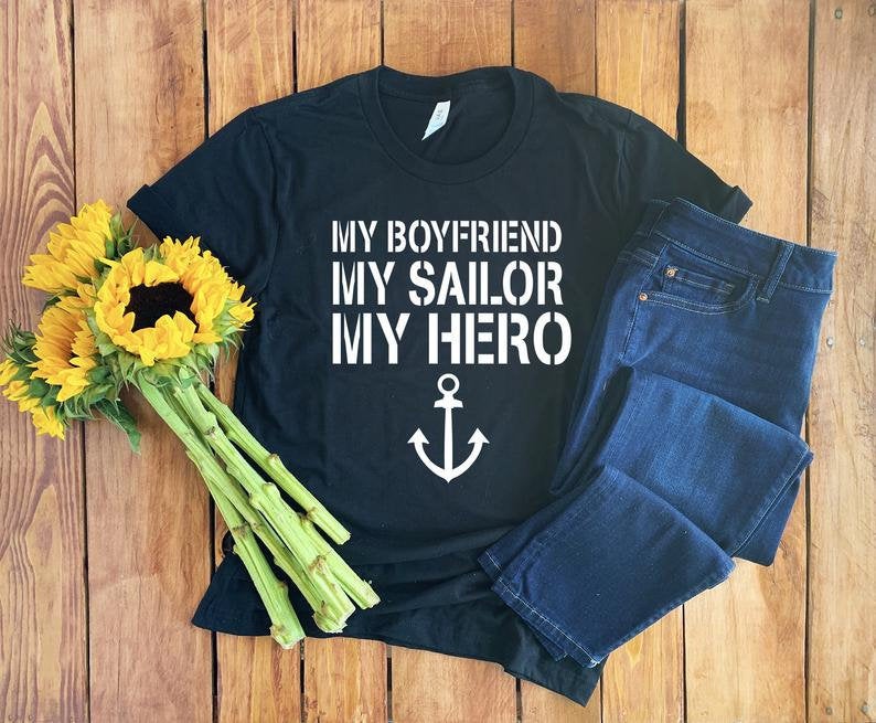 Navy Girlfriend Shirt • Navy Girlfriend T-Shirt • US Sailor Girlfriend • Proud Navy Girlfriend • Military Girlfriend Shirt • Sailor Shirt