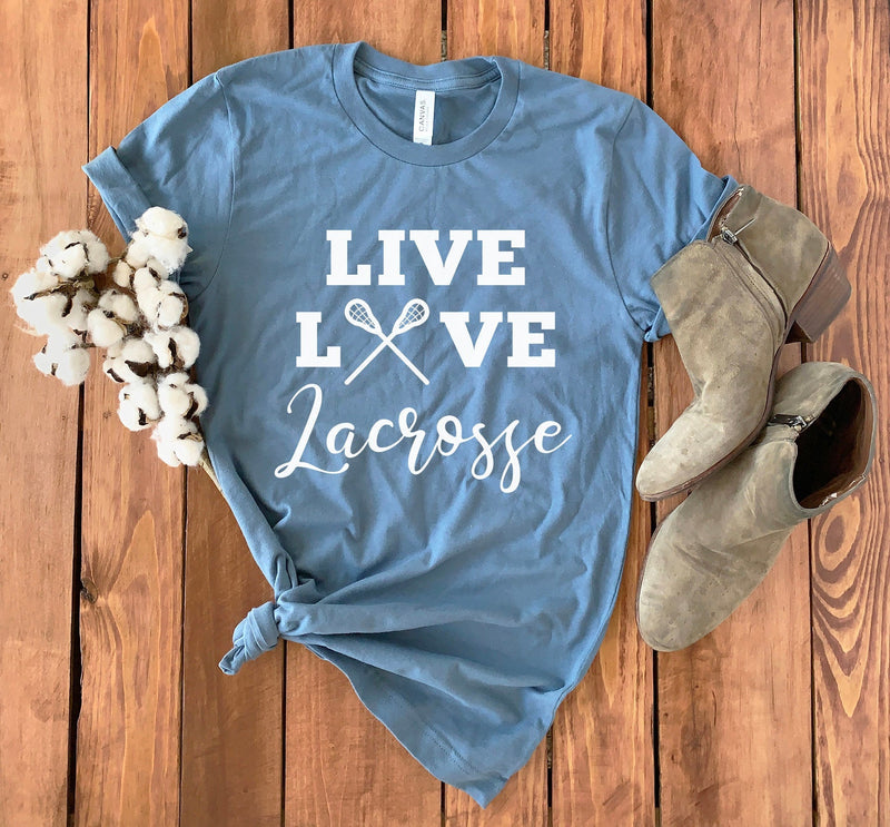 Live Love Lacrosse Shirt • Lacrosse Mom T-Shirt • Lacrosse Mom Gift • Lacrosse Tshirt • Lacrosse Hoodie • Lacrosse Sweatshirt • Lacrosse Tee