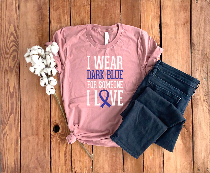 Colon Cancer Shirt • Colon Cancer Awareness • Colon Cancer Support • Colon Cancer Shirt • Dark Blue Ribbon Shirt • Cancer Awareness Shirt