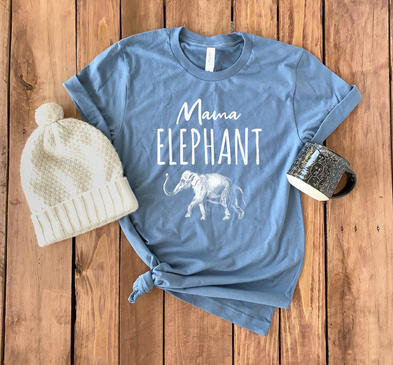 Mama Elephant Shirt • Mama Elephant T-Shirt • Elephant Gift • Elephant Lover • Girls Elephant Shirt • Elephant Tee Shirt • Elephant Hoodie