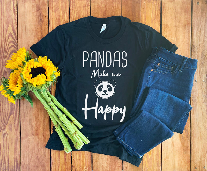 Pandas Make Me Happy Shirt • Panda T-Shirt • Panda Lover Gift • Panda Lover Shirt • Panda Hoodie • Panda Sweatshirt • Panda Gift • Panda Tee