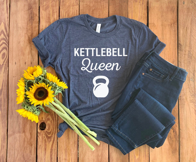 Kettlebell Queen Shirt • Kettlebell T-shirt • Workout Shirt • Gym Shirt • Weightlifting Shirt • Funny Exercise Shirt • Lifting Shirt