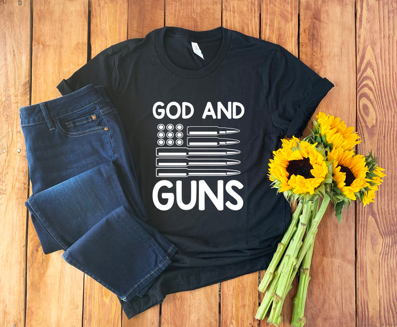 God and Guns Shirt • Gun Shirt • 2nd Amendment Shirt • Gun Lover Gift • Gun T-Shirt • Gift for Gun Lover • Pro Gun Shirt • Gun Rights Shirt