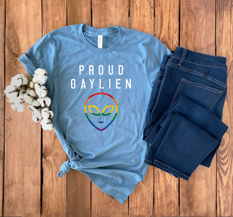 Gay Pride Shirt • Gaylien Shirt • Gay T-Shirt • Gay Pride Top • Gay Shirt  • Rainbow Shirt • Queer T-Shirt • Love Is Love • Love Wins Shirt