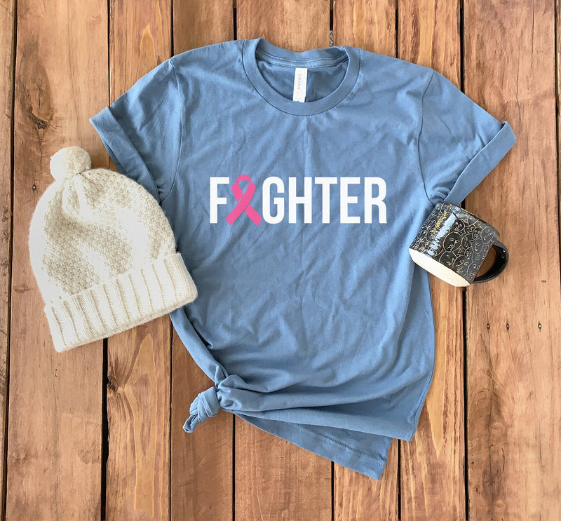 Breast Cancer Fighter Shirt • Breast Cancer Shirt • Breast Cancer T-Shirt • Fight Like a Girl • Breast Cancer Ribbon • Breast Cancer Tee