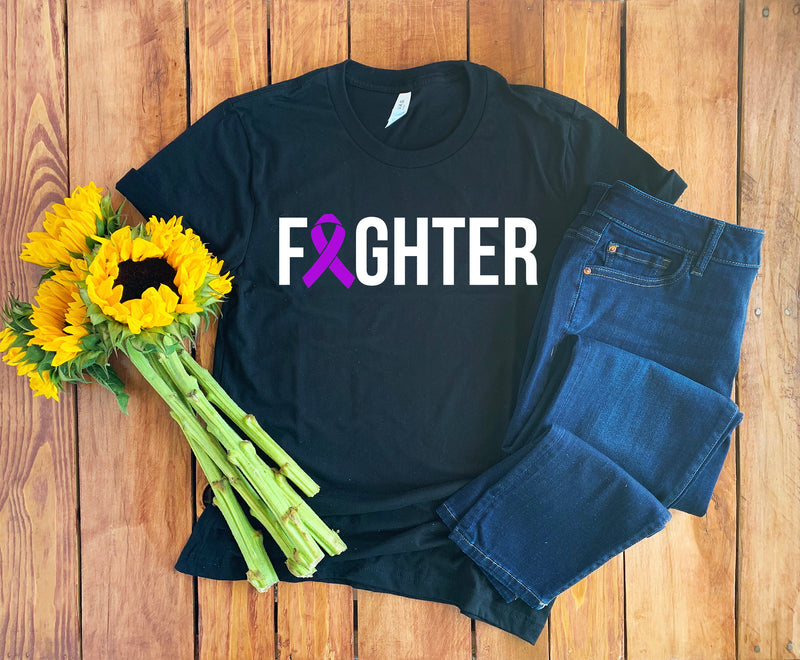 Pancreatic Cancer Fighter Shirt • Purple Cancer Ribbon • Pancreatic Cancer Shirt • Fight Cancer • Cancer Survivor T-Shirt • Unisex Tee