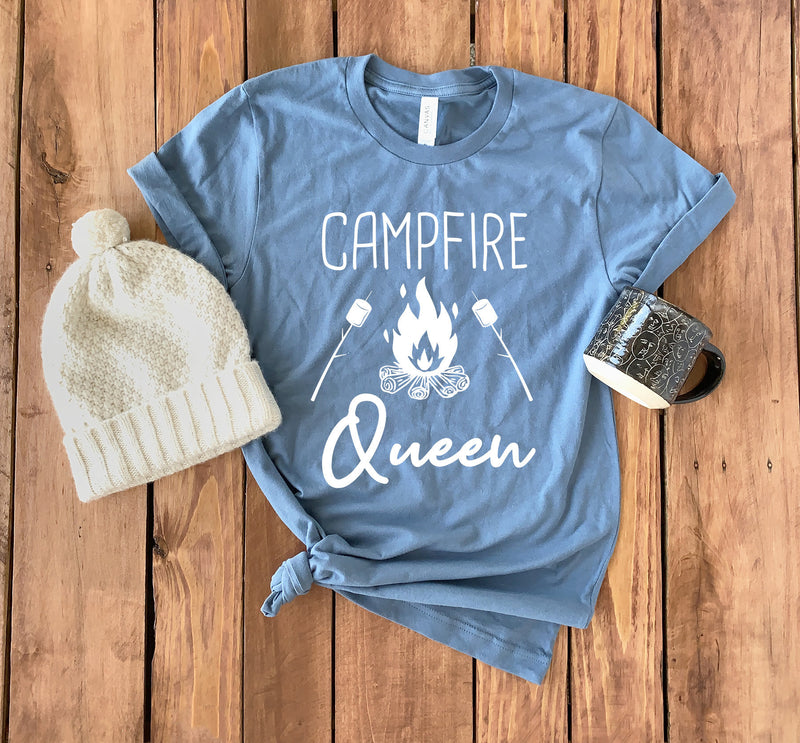 Campfire Queen Shirt • Bonfire Shirt • Bonfire Hoodie • Campfire Hoodie • Camping Tee • Happy Camper Shirt • Campfire Tee • Camping Shirt