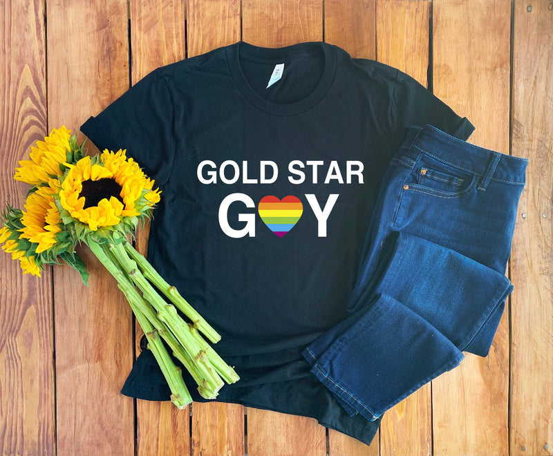 Gold Star Gay Shirt • Gay T-Shirt • Gay Pride Shirt • Gay AF Shirt • LGBTQ Shirt • Queer Pride • Gay Pride T-Shirt • Queer Shirt • Gay Tee