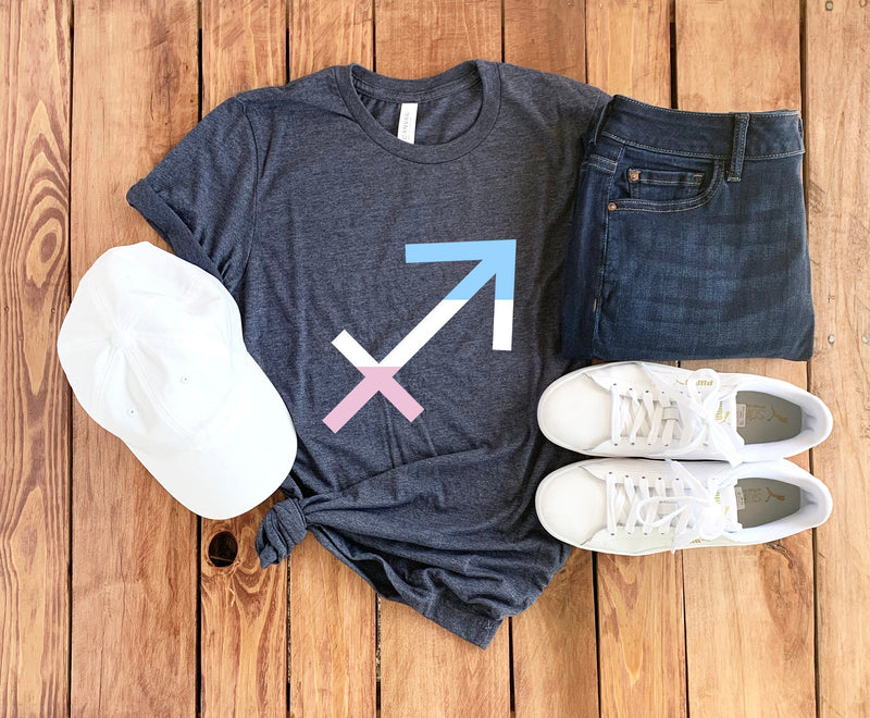 Sagittarius Trans Shirt • Sagittarius T-Shirt • Transgender Shirt • Sagittarius Tee • Trans Pride Shirt • Trans Shirt • Sagittarius Gift